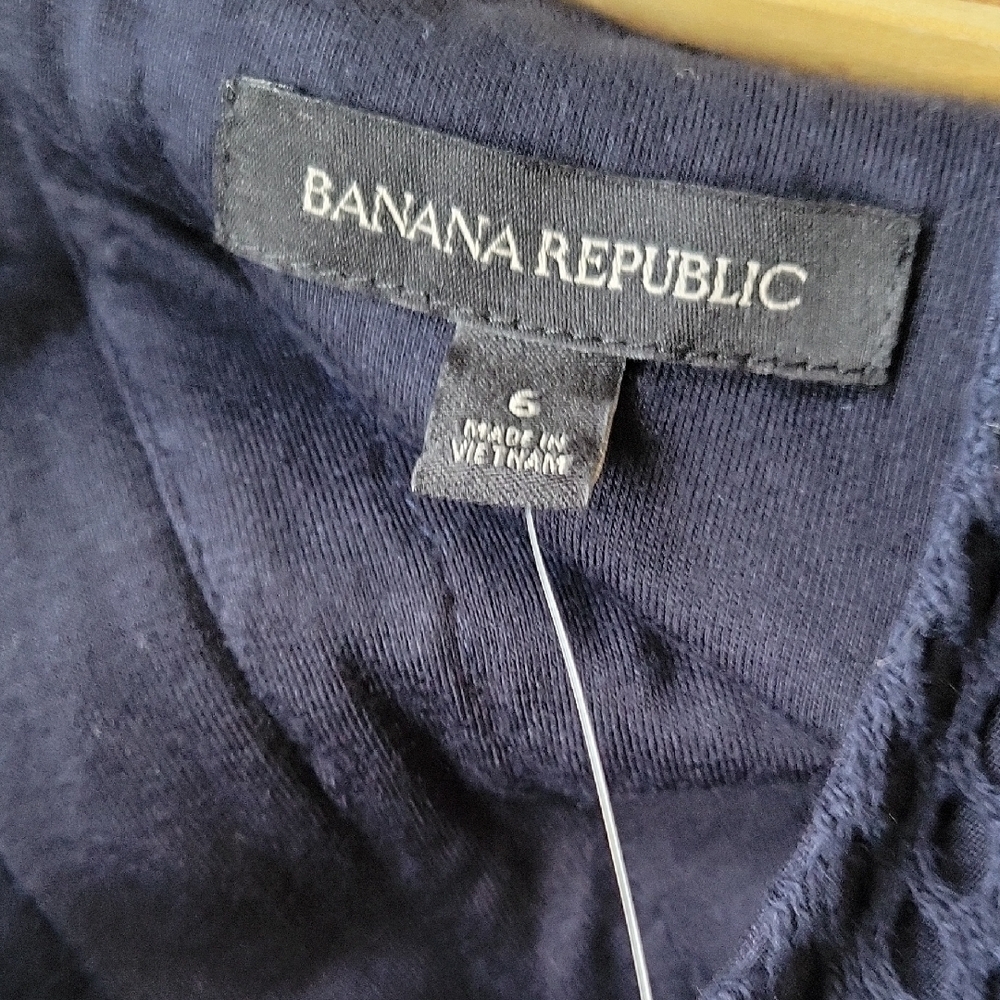 Banana Republic Navy Mesh Mini Dress Nw Size 6 - Picture 8 of 11